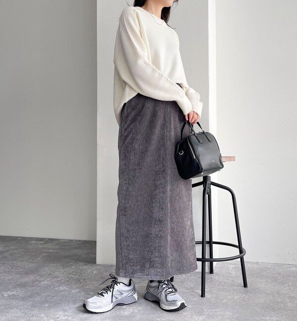 fredy emue「クラッシュベロアナロースカート」|タイト|