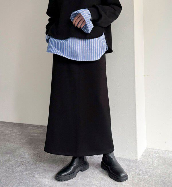 fredy emue「《セットアップ対応》ダンボールニットタイトスカート」|タイト|ブラック