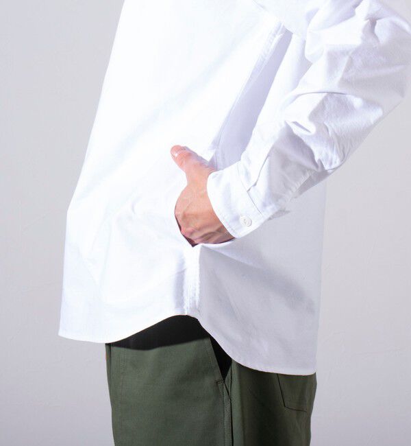 GLOSTER「【GEVACO/ゲバコ】オックスオーバーショールカラー長袖シャツ（無地/ストライプ/ギンガム）」|シャツ・ブラウス|