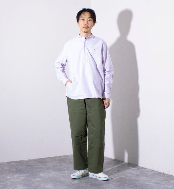 GLOSTER「【GEVACO/ゲバコ】オックスオーバーショールカラー長袖シャツ（無地/ストライプ/ギンガム）」|シャツ・ブラウス|