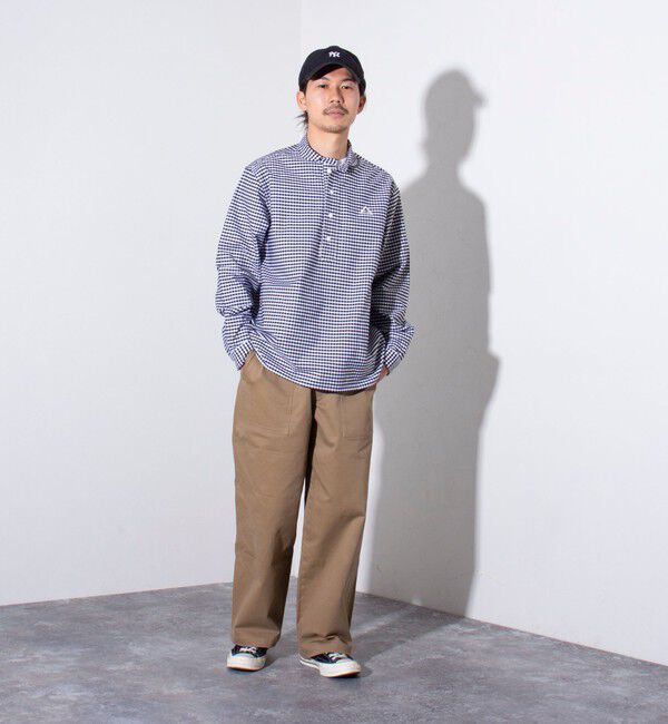 GLOSTER「【GEVACO/ゲバコ】オックスオーバーショールカラー長袖シャツ（無地/ストライプ/ギンガム）」|シャツ・ブラウス|