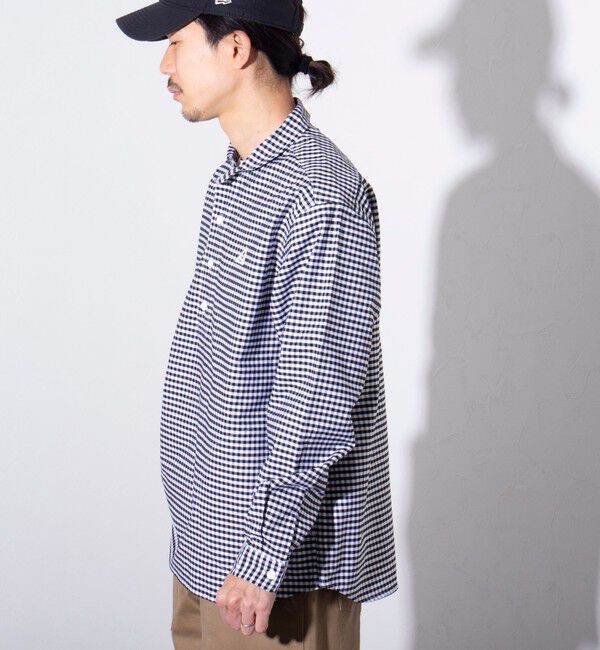 GLOSTER「【GEVACO/ゲバコ】オックスオーバーショールカラー長袖シャツ（無地/ストライプ/ギンガム）」|シャツ・ブラウス|