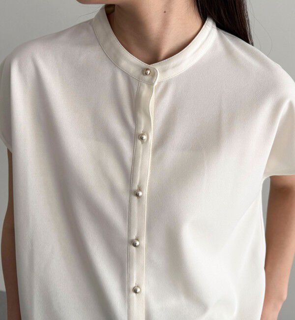 fredy emue「《セットアップ対応》ジョーゼットフレンチスリーブブラウス」|シャツ・ブラウス|