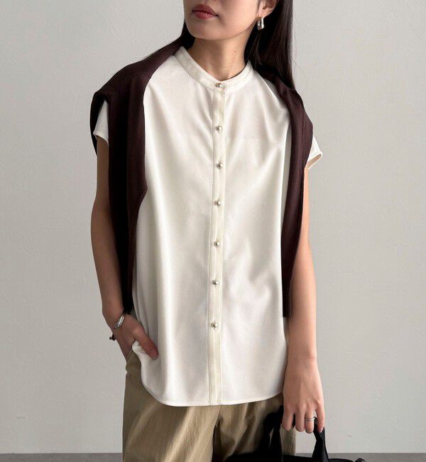 fredy emue「《セットアップ対応》ジョーゼットフレンチスリーブブラウス」|シャツ・ブラウス|