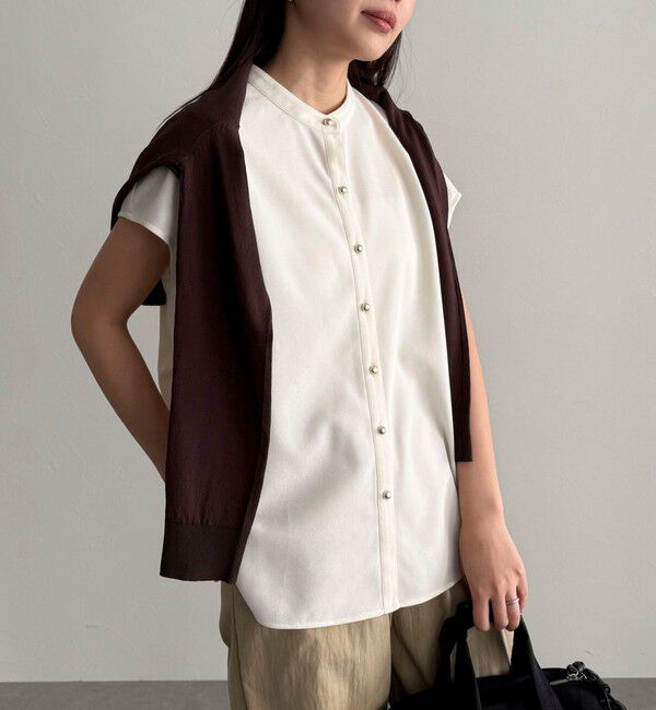 fredy emue「《セットアップ対応》ジョーゼットフレンチスリーブブラウス」|シャツ・ブラウス|