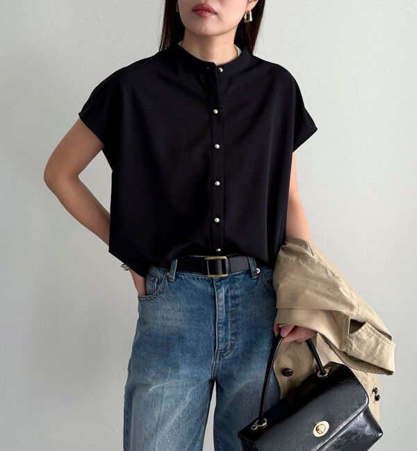 fredy emue「《セットアップ対応》ジョーゼットフレンチスリーブブラウス」|シャツ・ブラウス|