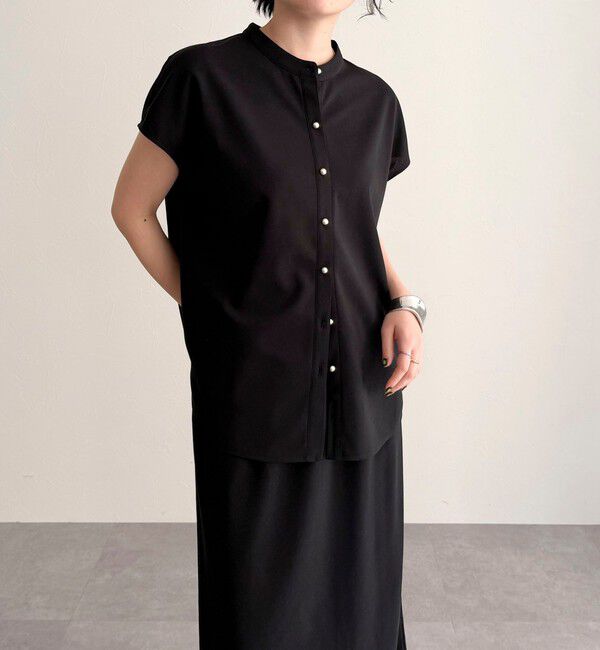 fredy emue「《セットアップ対応》ジョーゼットフレンチスリーブブラウス」|シャツ・ブラウス|