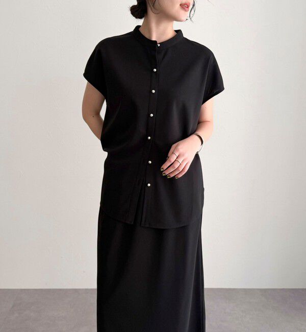 fredy emue「《セットアップ対応》ジョーゼットフレンチスリーブブラウス」|シャツ・ブラウス|