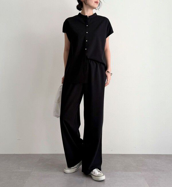 fredy emue「《セットアップ対応》ジョーゼットフレンチスリーブブラウス」|シャツ・ブラウス|