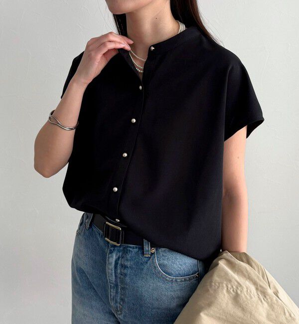 fredy emue「《セットアップ対応》ジョーゼットフレンチスリーブブラウス」|シャツ・ブラウス|