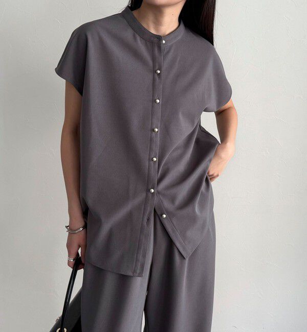 fredy emue「《セットアップ対応》ジョーゼットフレンチスリーブブラウス」|シャツ・ブラウス|