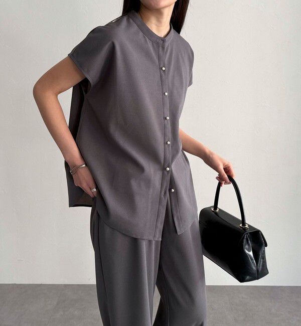 fredy emue「《セットアップ対応》ジョーゼットフレンチスリーブブラウス」|シャツ・ブラウス|