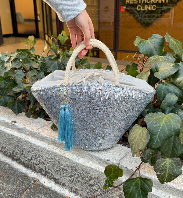 fredy emue「スパンコールカゴバッグ」|かごバッグ|