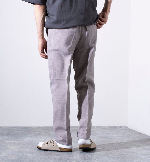 GLOSTER「【セットアップ対応】【GLOSTER/グロスター】リネンライクキャンバス イージーパンツ」|チノ|