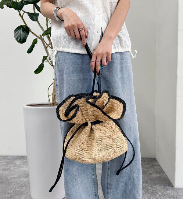 fredy emue「【MADE IN MADE/メイド イン マダ】ANDRY フリルショルダーバック S」|かごバッグ|