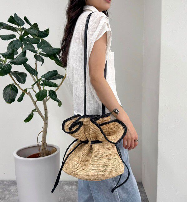 fredy emue「【MADE IN MADE/メイド イン マダ】ANDRY フリルショルダーバック S」|かごバッグ|