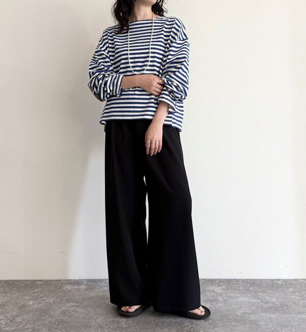 fredy emue「ボーダーハートパッチプルオーバー」|Tシャツ・カットソー|