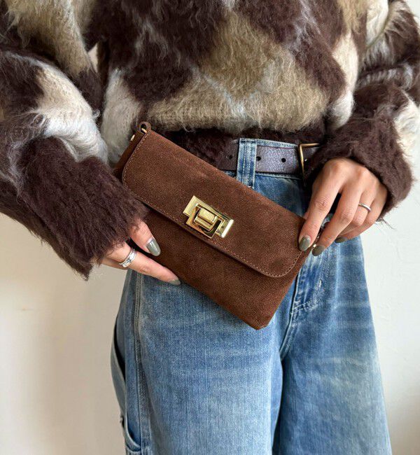 fredy emue「【AULENTTI/オーレンティ】スエードチェーンポシェットバッグ」|ショルダー・メッセンジャー|