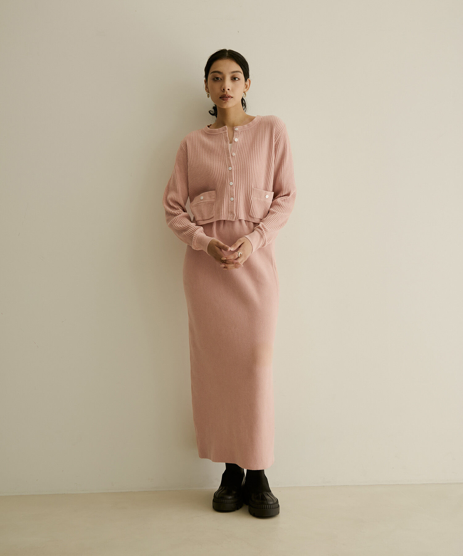 SALON adam et rope'「【極上の肌ざわり】リブタイトスカート-CreamyCotton /クリーミーコットン-」|スカート|