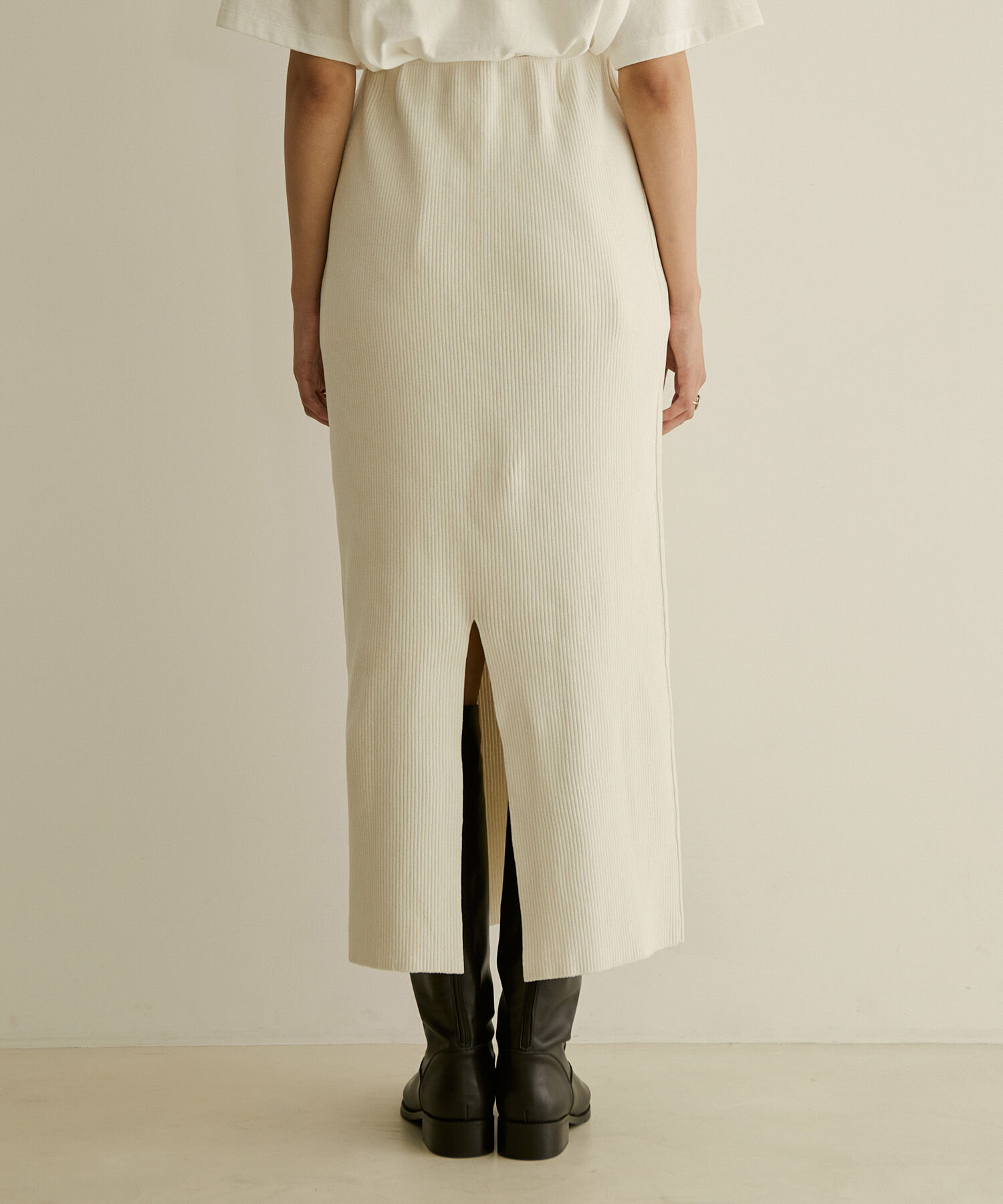 SALON adam et rope'「【極上の肌ざわり】リブタイトスカート-CreamyCotton /クリーミーコットン-」|スカート|