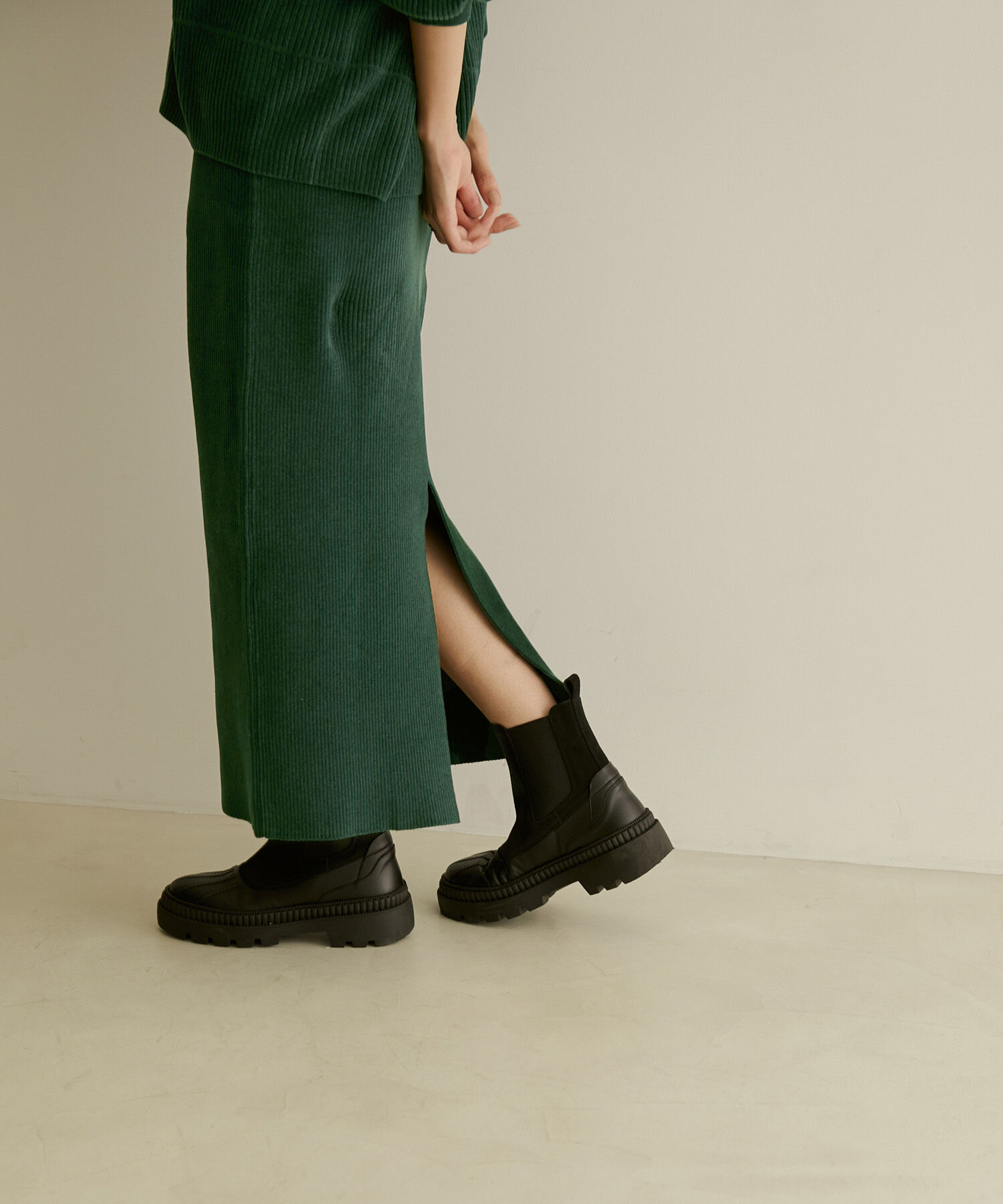 SALON adam et rope'「【極上の肌ざわり】リブタイトスカート-CreamyCotton /クリーミーコットン-」|スカート|