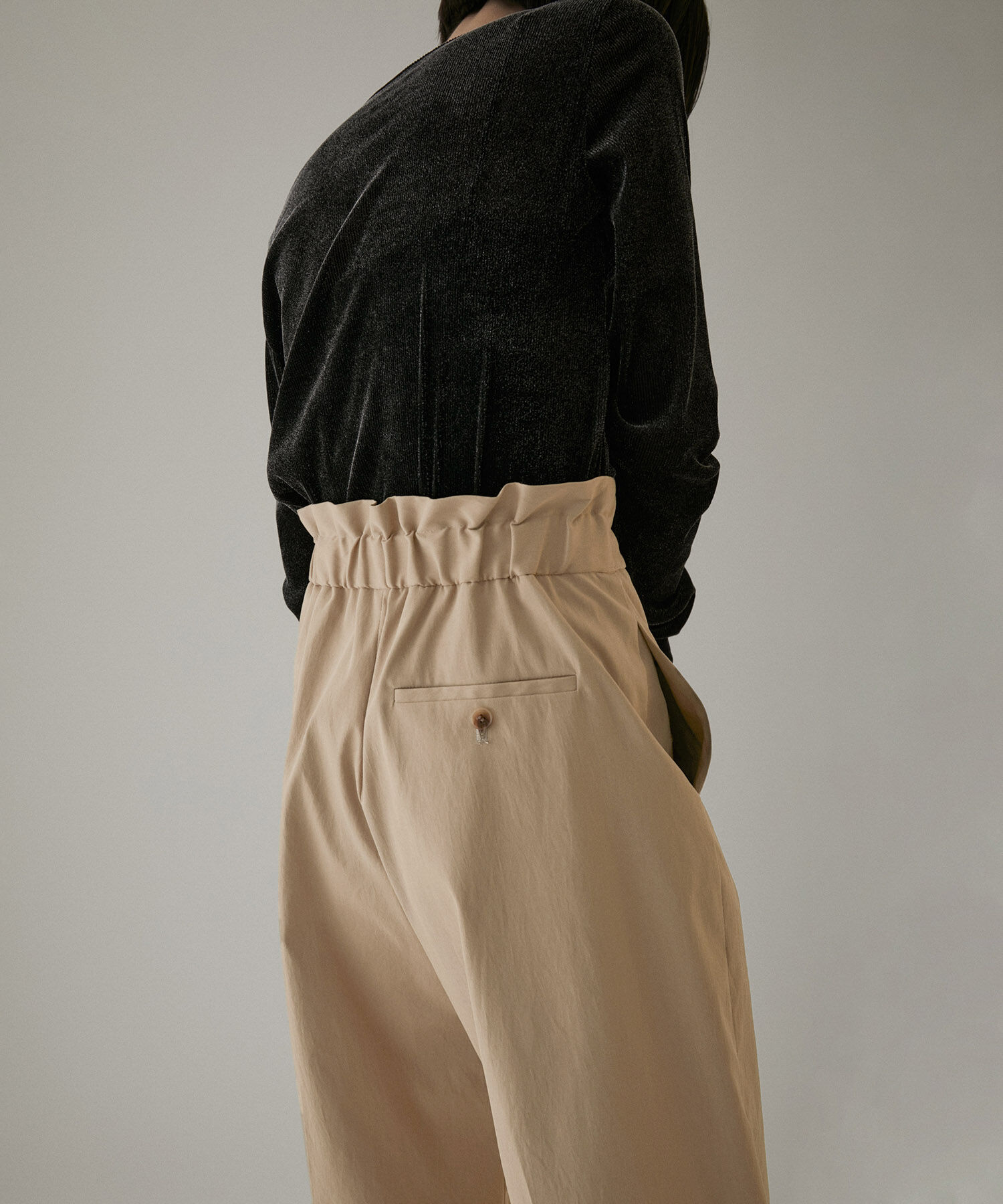 SALON adam et rope'「コットンライクスタイルアップワイドパンツ2【洗える】[XS～Mサイズ展開]」|その他|