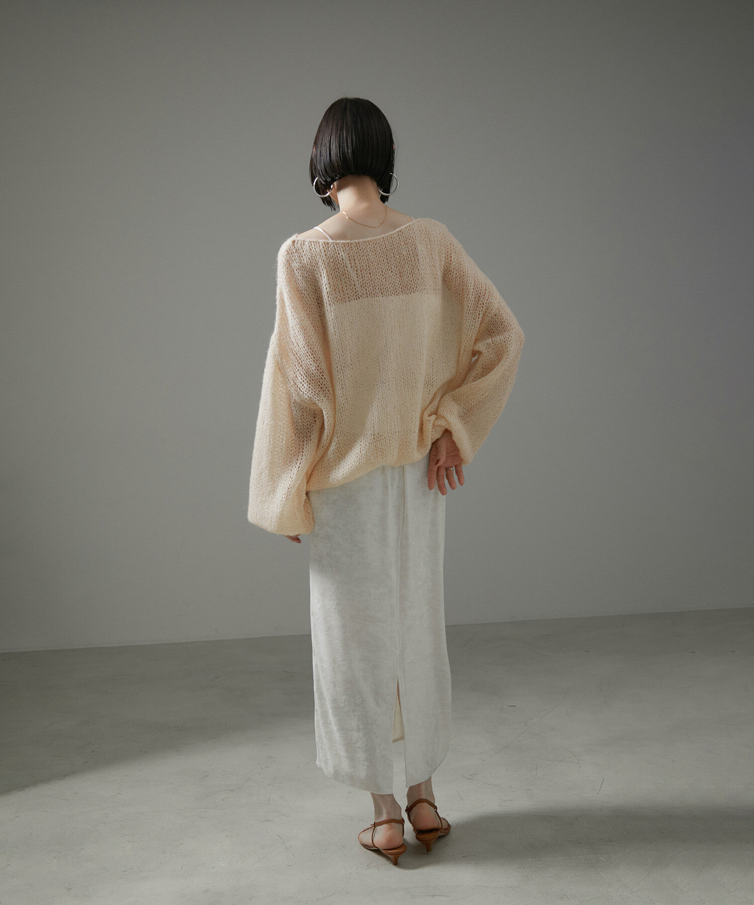 SALON adam et rope'「シアーモヘアスパンコールプルオーバー」|ニット・セーター|