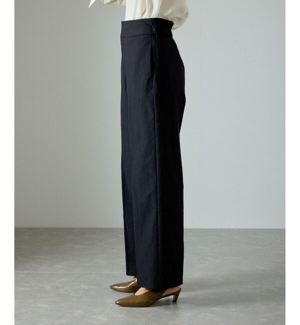 SALON adam et rope'「コットンライクスタイルアップパンツ」|スラックス|