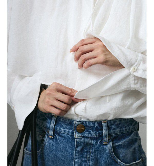 SALON adam et rope'「フロントリボンフリルカラーブラウス」|シャツ・ブラウス|