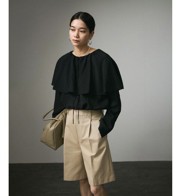 SALON adam et rope'「フロントリボンフリルカラーブラウス」|シャツ・ブラウス|