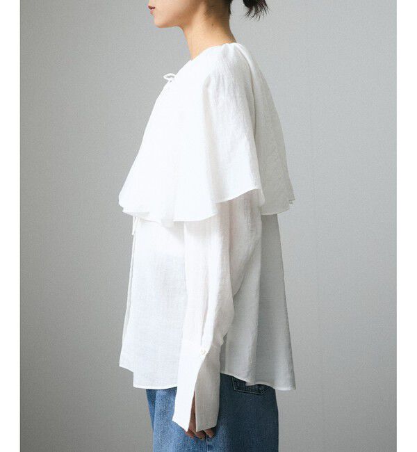 SALON adam et rope'「フロントリボンフリルカラーブラウス」|シャツ・ブラウス|