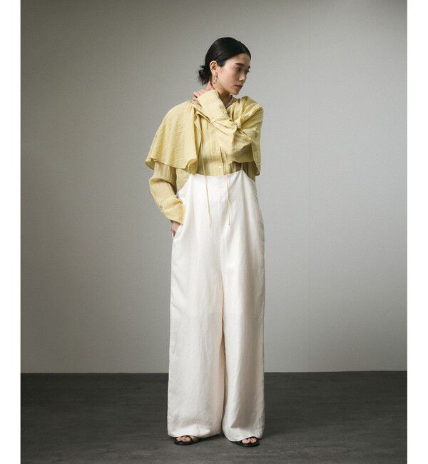 SALON adam et rope'「フロントリボンフリルカラーブラウス」|シャツ・ブラウス|