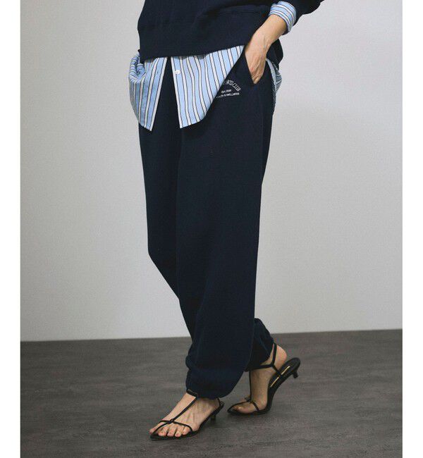 SALON adam et rope'「【WEB限定】ヴィンテージライクテンダースウェットパンツ」|チノ|ネイビー(40)