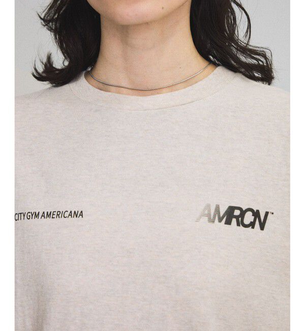 SALON adam et rope'「【Americana（アメリカーナ）】ラフィー丸胴 プリントT」|Tシャツ・カットソー|