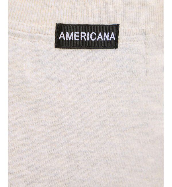 SALON adam et rope'「【Americana（アメリカーナ）】ラフィー丸胴 プリントT」|Tシャツ・カットソー|