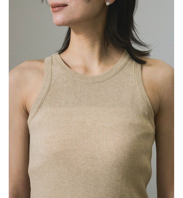 SALON adam et rope'「ハイツイストコットンアメリカンスリーブタンクトップ」|タンクトップ|