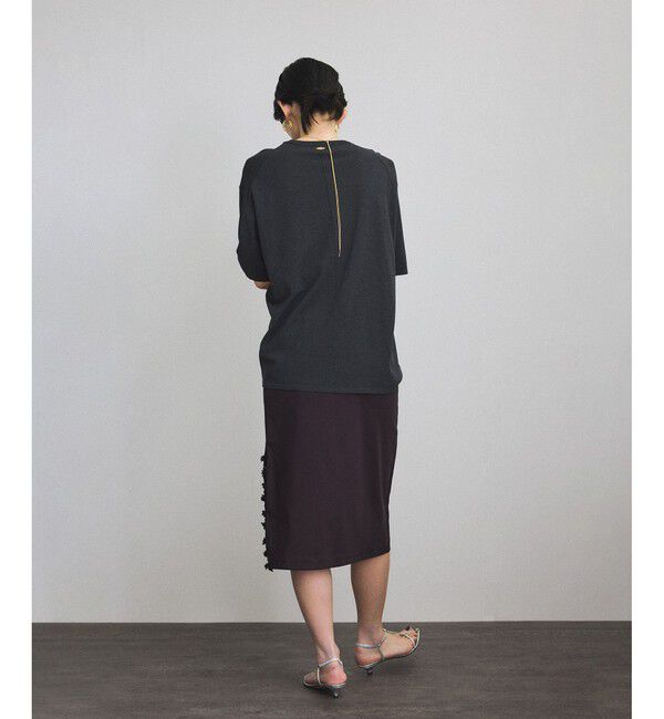 SALON adam et rope'「ハイツイストコットンニットTシャツ」|Tシャツ・カットソー|