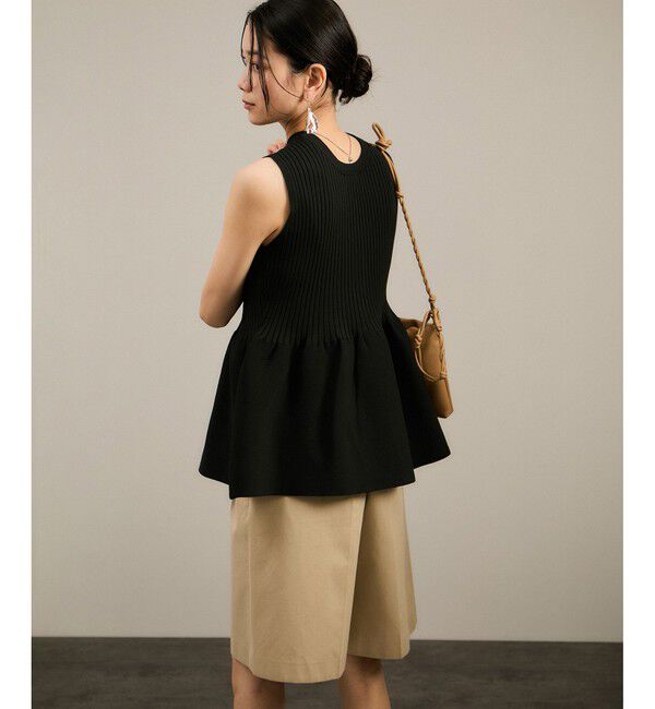 SALON adam et rope'「【WEB限定】リブフレアーペプラムプルオーバー 2［2WAY・追加］」|ニット・セーター|