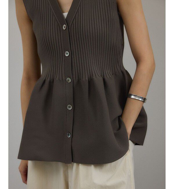 SALON adam et rope'「【WEB限定】リブフレアーペプラムプルオーバー 2［2WAY・追加］」|ニット・セーター|