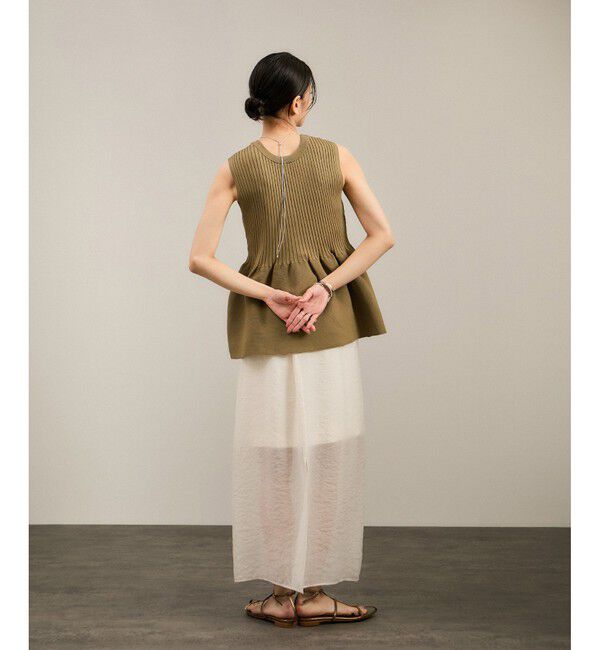 SALON adam et rope'「【WEB限定】リブフレアーペプラムプルオーバー 2［2WAY・追加］」|ニット・セーター|