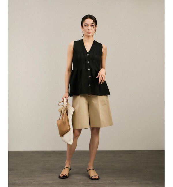 SALON adam et rope'「【WEB限定】リブフレアーペプラムプルオーバー 2［2WAY・追加］」|ニット・セーター|