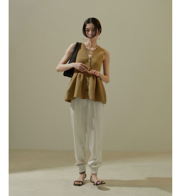 SALON adam et rope'「【WEB限定】リブフレアーペプラムプルオーバー 2［2WAY・追加］」|ニット・セーター|