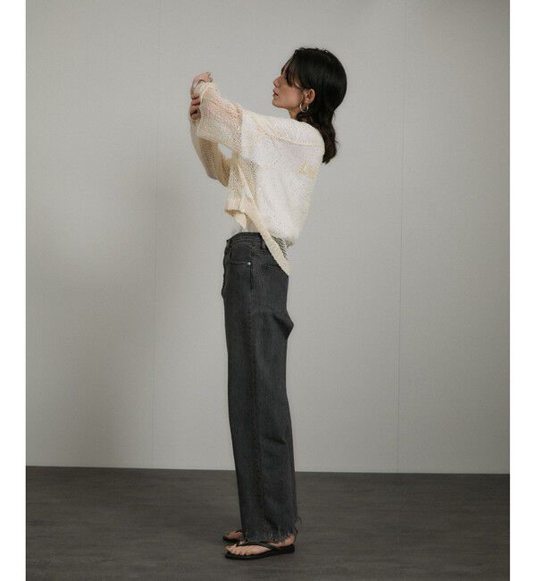 SALON adam et rope'「【Americana（アメリカーナ）】ラフィー丸胴 ロゴプリントTシャツ / レタリングTシャツ」|Tシャツ・カットソー|