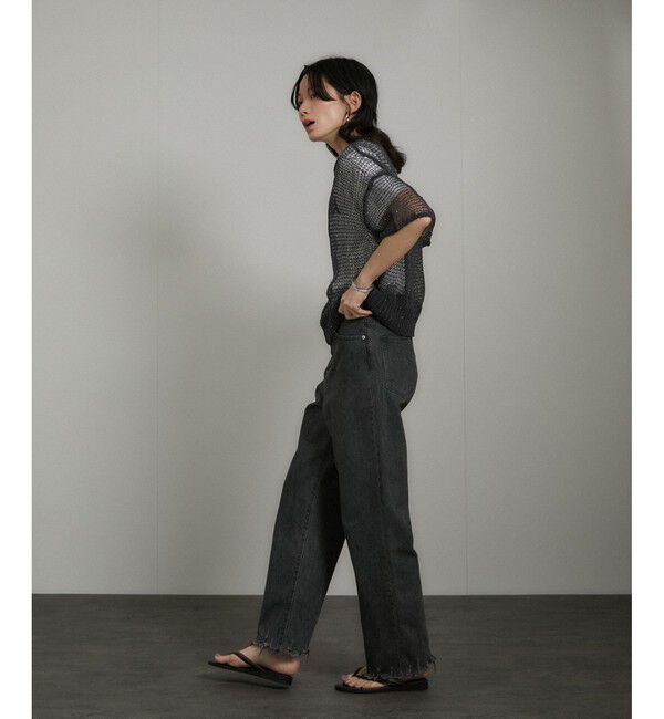 SALON adam et rope'「【Americana（アメリカーナ）】ラフィー丸胴 ロゴプリントTシャツ / レタリングTシャツ」|Tシャツ・カットソー|