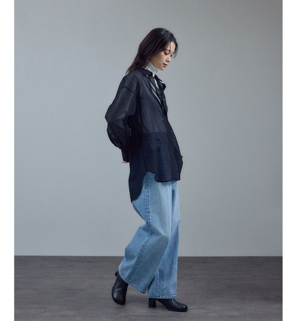 SALON adam et rope'「【WEB限定】レザースクエアトゥヒールショートブーツ」|ロングブーツ|