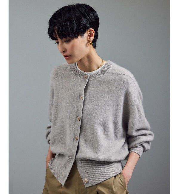SALON adam et rope'「カシミヤクルーネックニットカーディガン」|カーディガン|