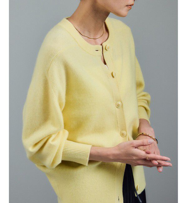 SALON adam et rope'「カシミヤクルーネックニットカーディガン」|カーディガン|