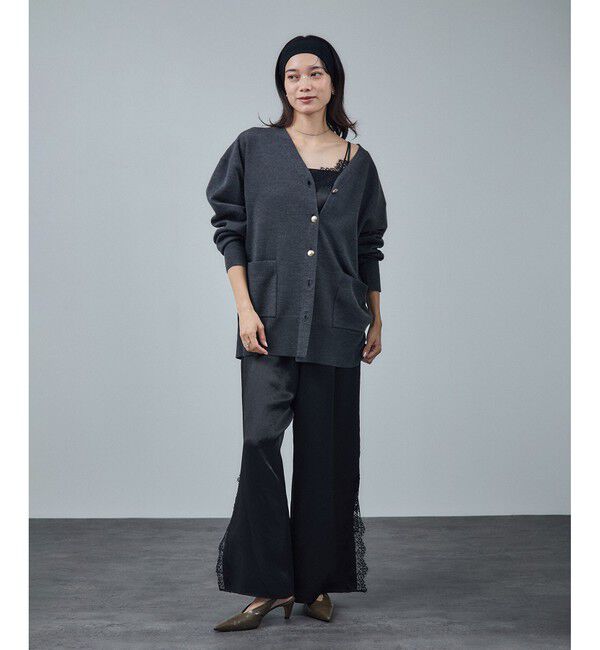 SALON adam et rope'「リバーレースサロペット / ロンパース」|オールインワン|