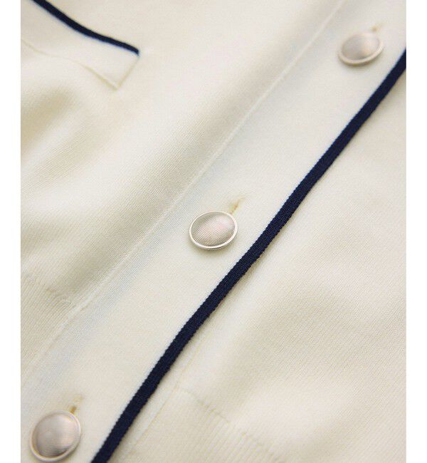 SALON adam et rope'「【WEB限定】メタルボタンスウェットライクラインカーディガン 3」|カーディガン|