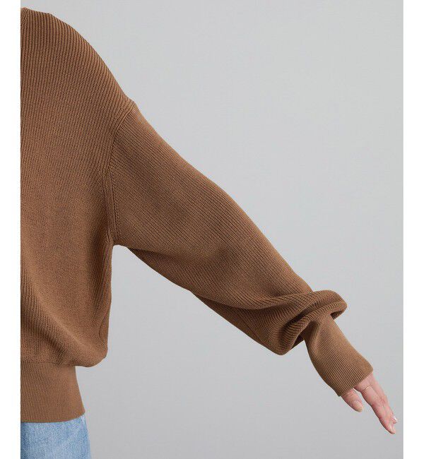 SALON adam et rope'「【WEB限定】コットンシルクネックスリットVネックカーディガン」|カーディガン|